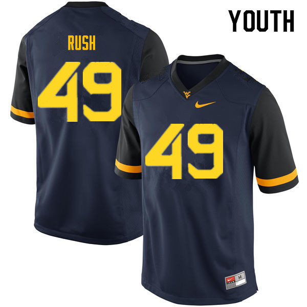 NCAA Youth Nick Rush West Virginia Mountaineers Navy #49 Nike Stitched Football College Authentic Jersey JM23G25FA